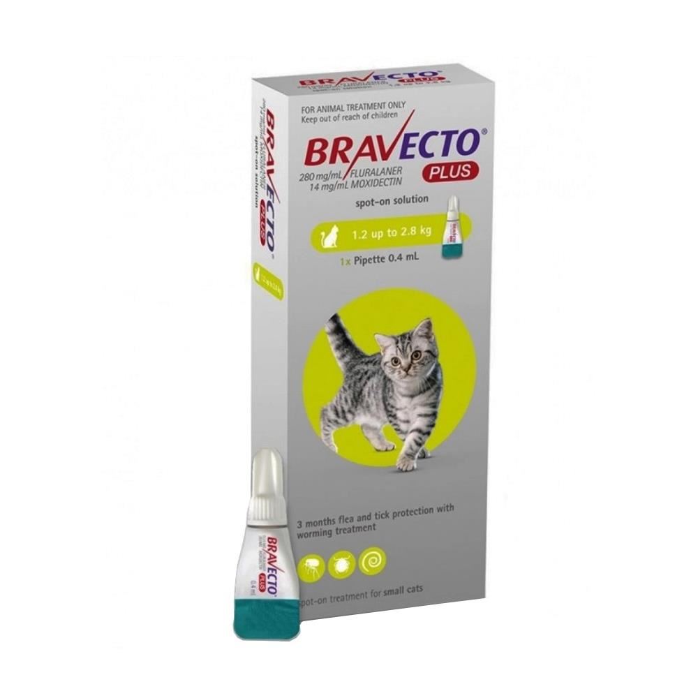 BRAVECTO PLUS FOR CAT 112.5 mg este un antiparazitar pentru pisicile