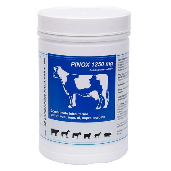 Pinox Tablet PINOX 1250 mg - Comprimate intrauterine pentru vaci, iepe, oi, capre ...